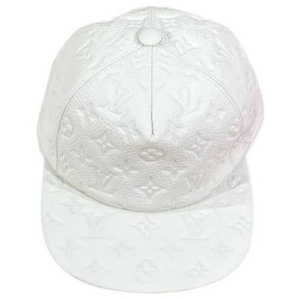 Louis Vuitton White Leather 1 Embossed Monogram Cap Virgil Abloh 2019 Pre-Owned